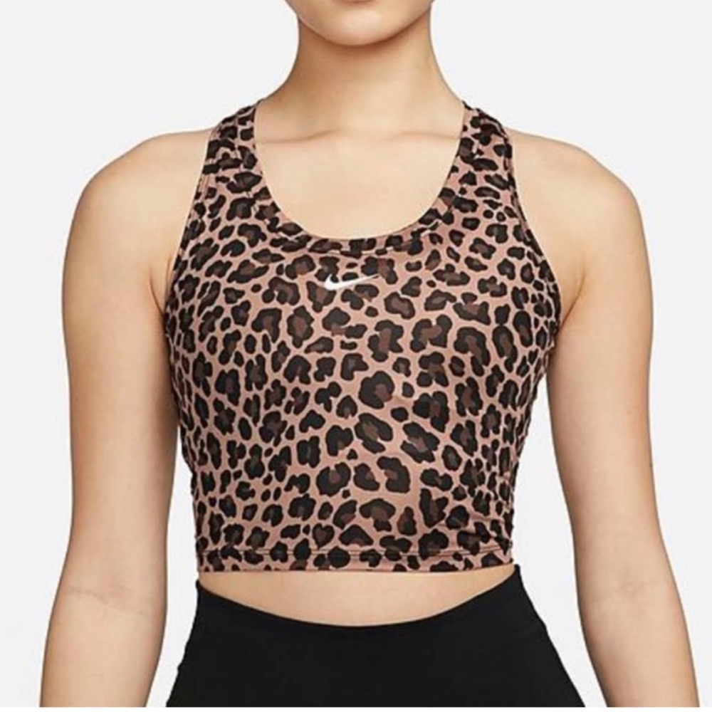 Nike Leopard Print Racerback Crop Top
